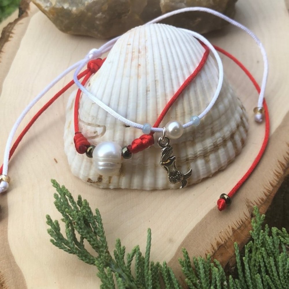 Mermaid Love Pearl bracelet set